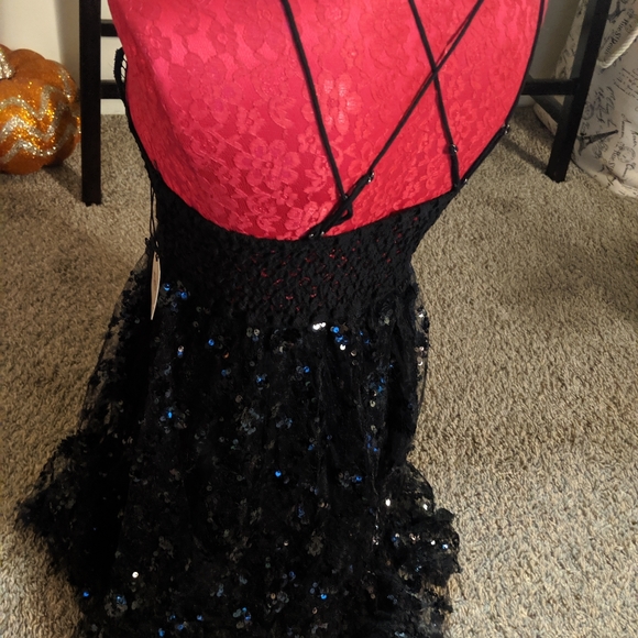 Winter sale.free people sequin and lace mini dress - Picture 7 of 11